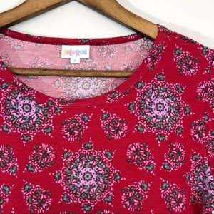 LuLaRoe Julia Christmas Medallion Dress Size Small